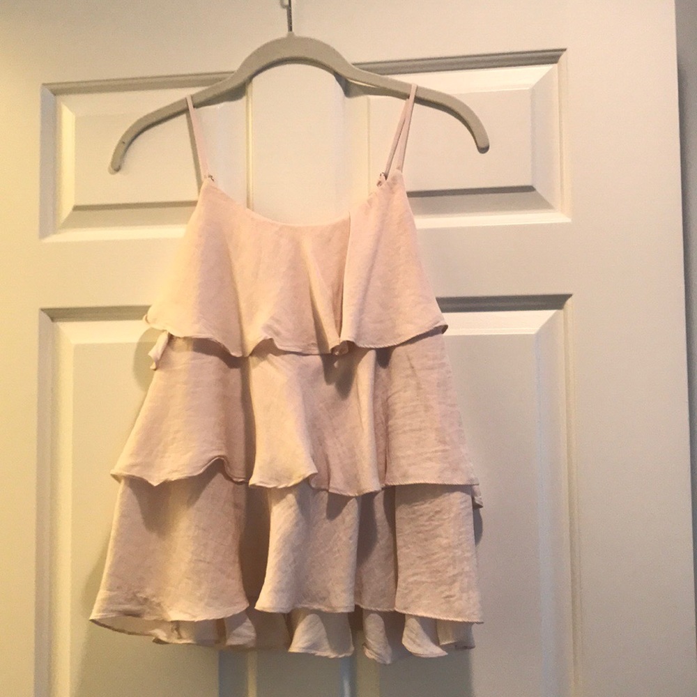 Mustard Seed Ruffle Tank Top Size Small